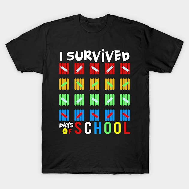 I Survived 100 Days Of School T-Shirt by little.tunny